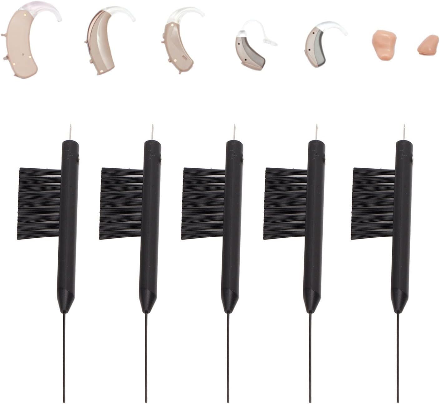 Kit de limpieza – (4 paquetes) 32 unidades de filtros de repuesto de cera – Trampas de cera para Phonak, Widex, Unitron y Resound – Juego de 5