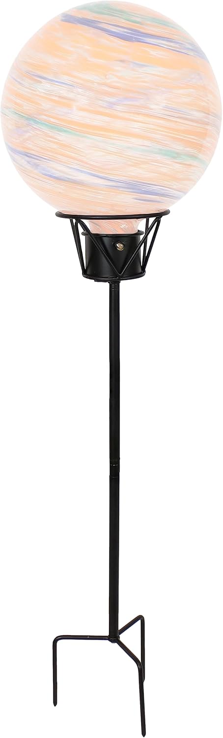 Sunnydaze Soporte de globo de observación para exteriores, soporte de bola de metal para observar bolas de 8 a 12 pulgadas, color negro, 24 pulgadas