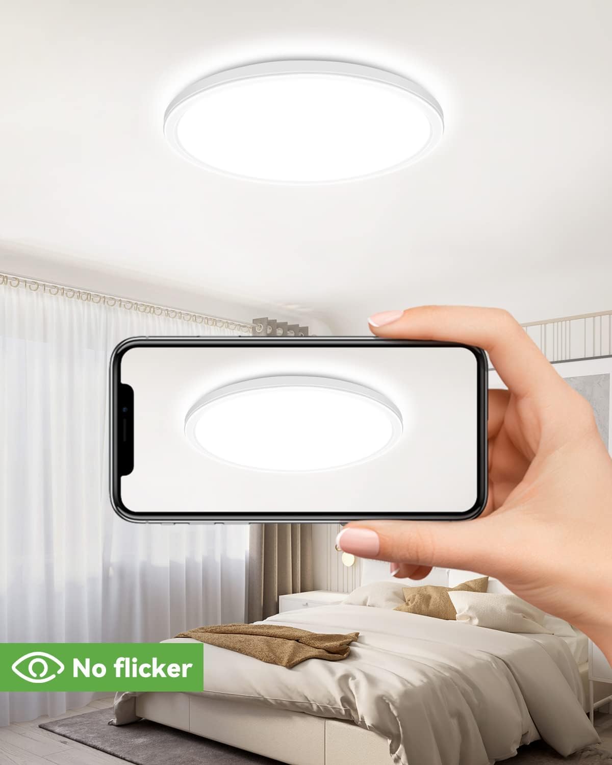 zemty Paquete de 10 luces LED de techo empotradas de 12 pulgadas, súper delgada de 28 W 3200 lm, 3 temperaturas de color en una lámpara de techo de