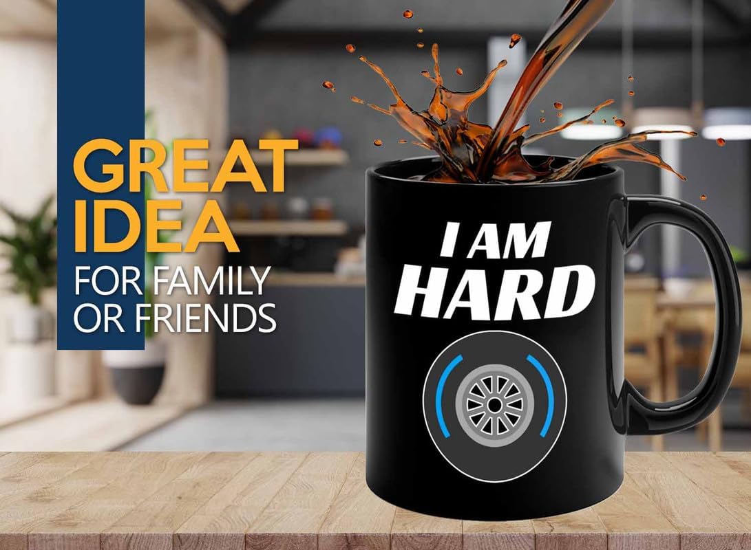 Racer Coffee Mug 11oz Black – I’m Hard – Fuel Speed Racer Car Guys Circuit Automotive Racing Boy Gifts For Him Dad Men Boyfriend