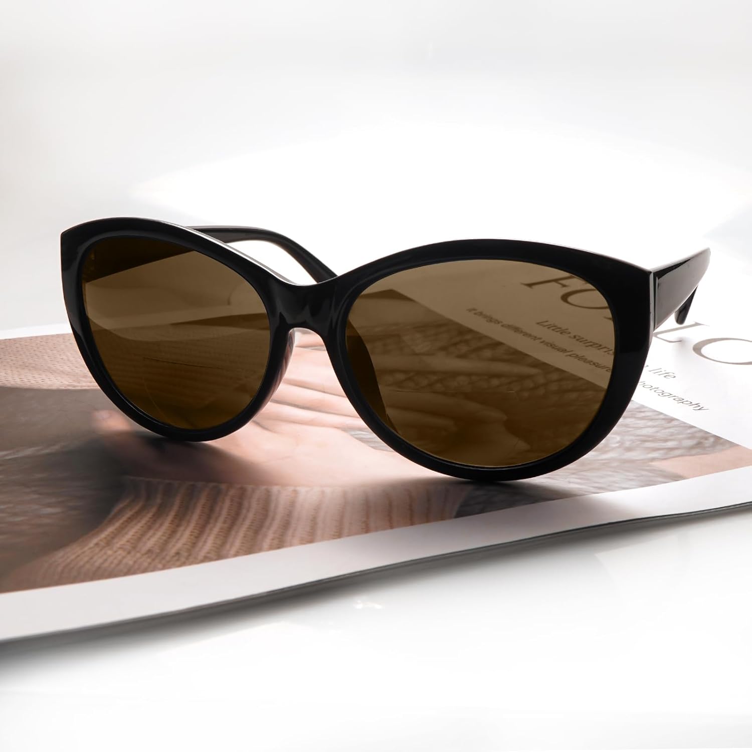 BONCAMOR Paquete de 4 lentes de sol bifocales de lectura para mujeres y hombres, protección UV400, lentes de sol para exteriores