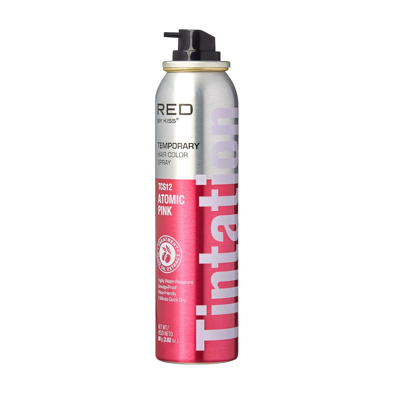 KISS Spray de tinte temporal para el cabello, spray para peinar el cabello, un día, secado rápido, lavable, para fiesta de Halloween, bricolaje,