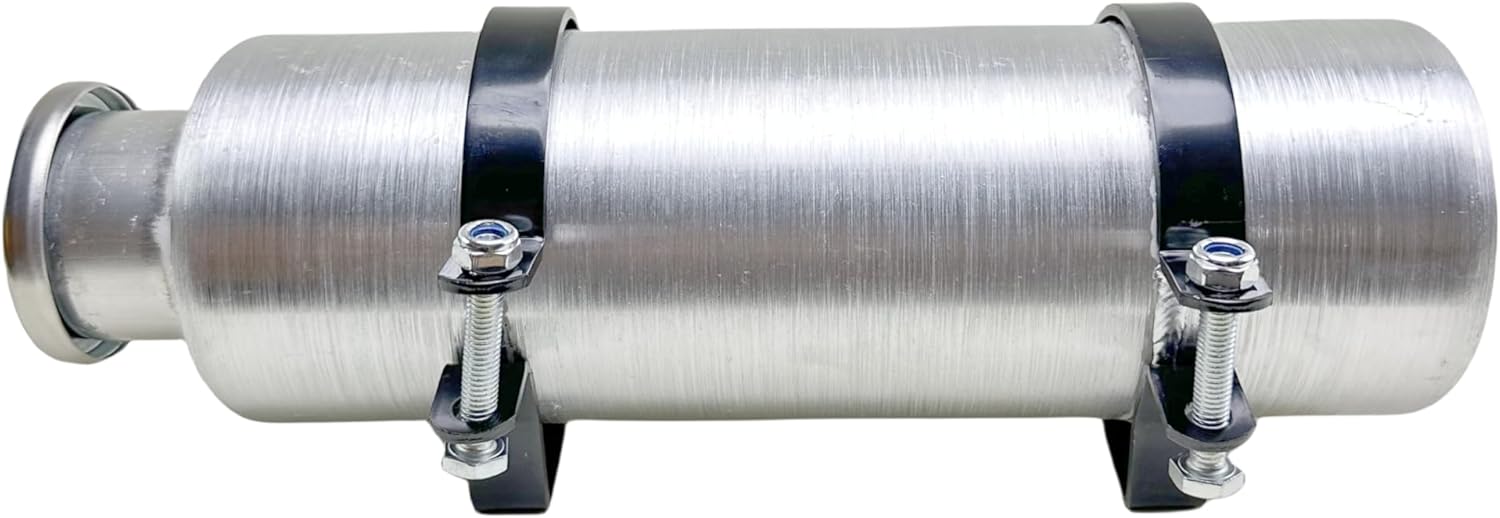 JSD – Tanque de gasolina vertical auxiliar de 0,58 galones de aluminio de 4 x 12 pulgadas 18 pulgadas NPT