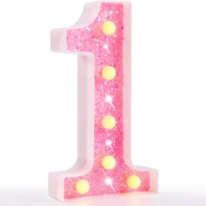 Pooqla Números de marquesina, números iluminados con pilas, números iluminados con purpurina para fiesta de cumpleaños, números LED brillantes para Pooqla Números de marquesina, números iluminados con pilas, números iluminados con purpurina para fiesta de cumpleaños, números LED brillantes para