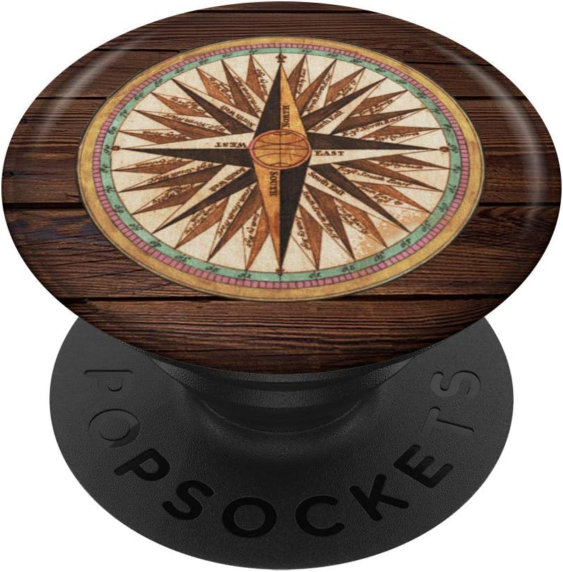 Brújula náutica vintage, con forma de PopSockets para teléfonos y tabletas