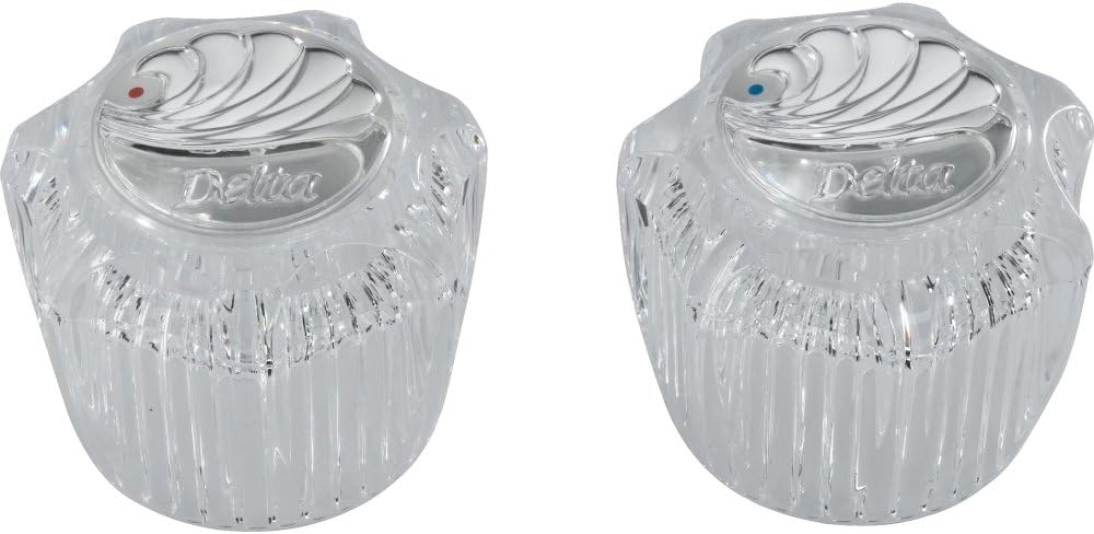 Delta Faucet RP23498 Kit de dos manijas transparentes de 3.9″ x 2.5″