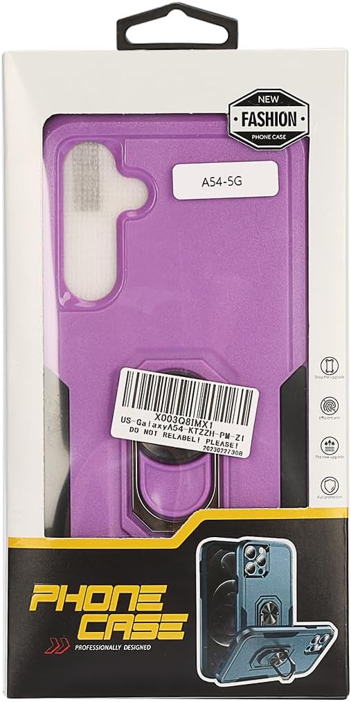 J&D Funda compatible con Samsung Galaxy A54, funda protectora de grado militar resistente con (paquete de 2) protector de pantalla de vidrio
