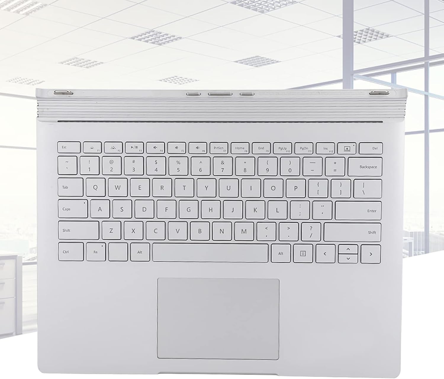 Fydun para Surface Book, teclado de reemplazo pc panel frontal 1 1704 1705 multifuncional plata para portátil portátil