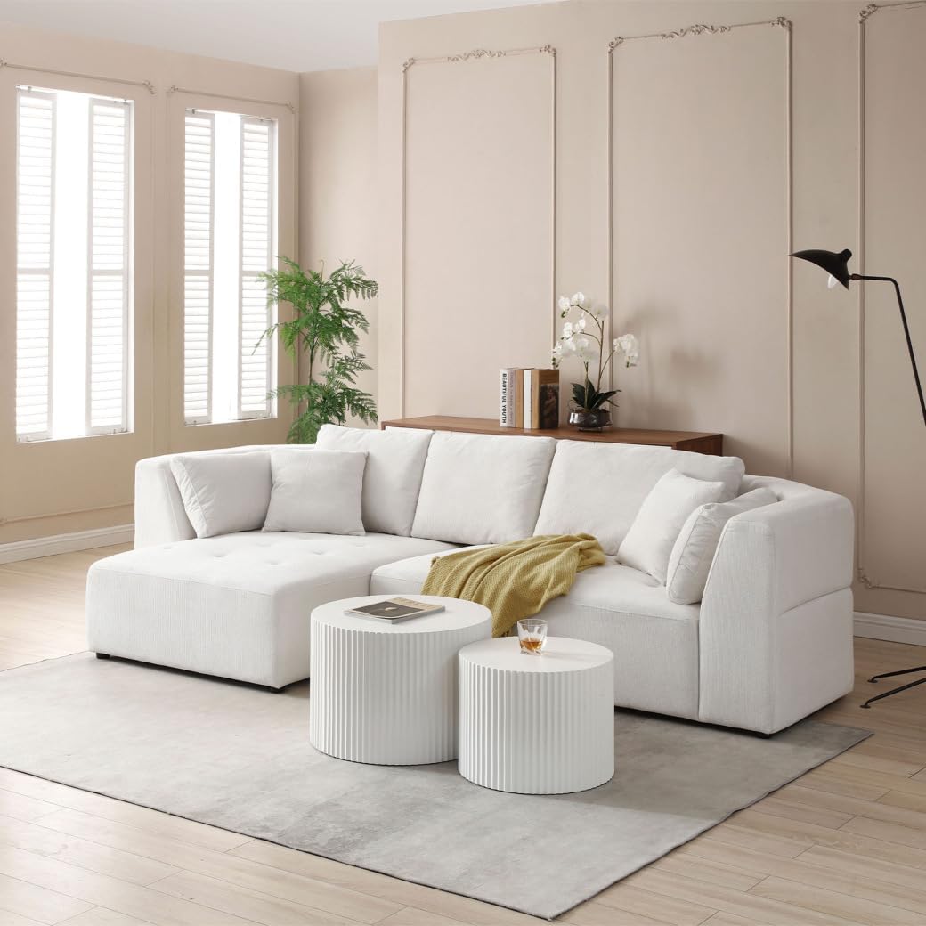 Sofá modular modular en forma de L de 116 pulgadas, sofá seccional de esquina con diván orientado a la izquierda y asiento profundo, sofá cómodo de