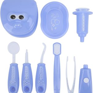 VBESTLIFE Modelo de herramientas de dentista, juego de 9 piezas para niños, juego de simulación para dentistas, juego de modelos de dientes, kit de VBESTLIFE Modelo de herramientas de dentista, juego de 9 piezas para niños, juego de simulación para dentistas, juego de modelos de dientes, kit de