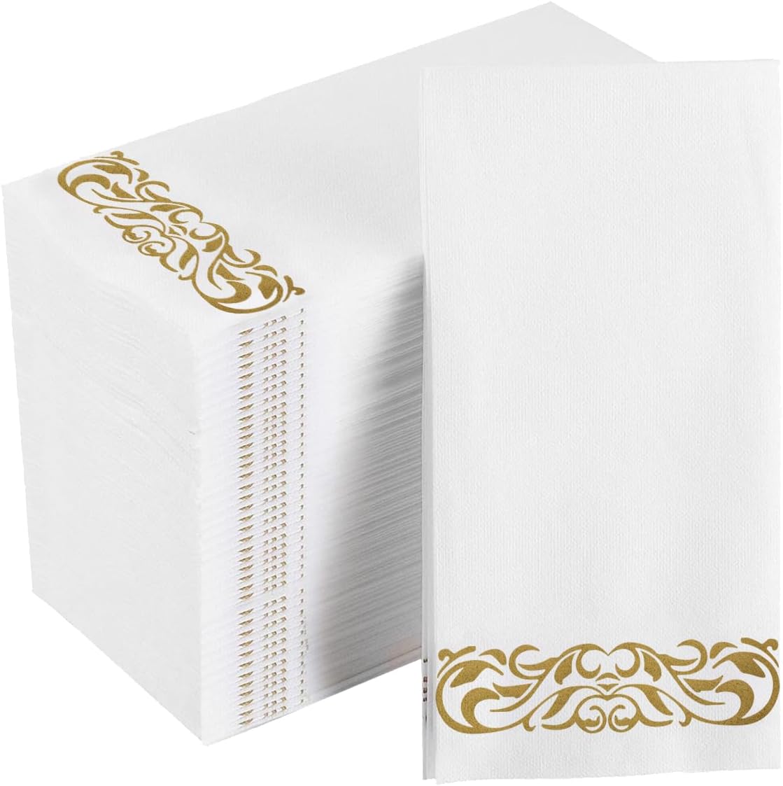 Capsella Servilletas desechables elegantes de alta calidad, suaves y absorbentes, de tacto de lino, servilletas decorativas duraderas para baño,