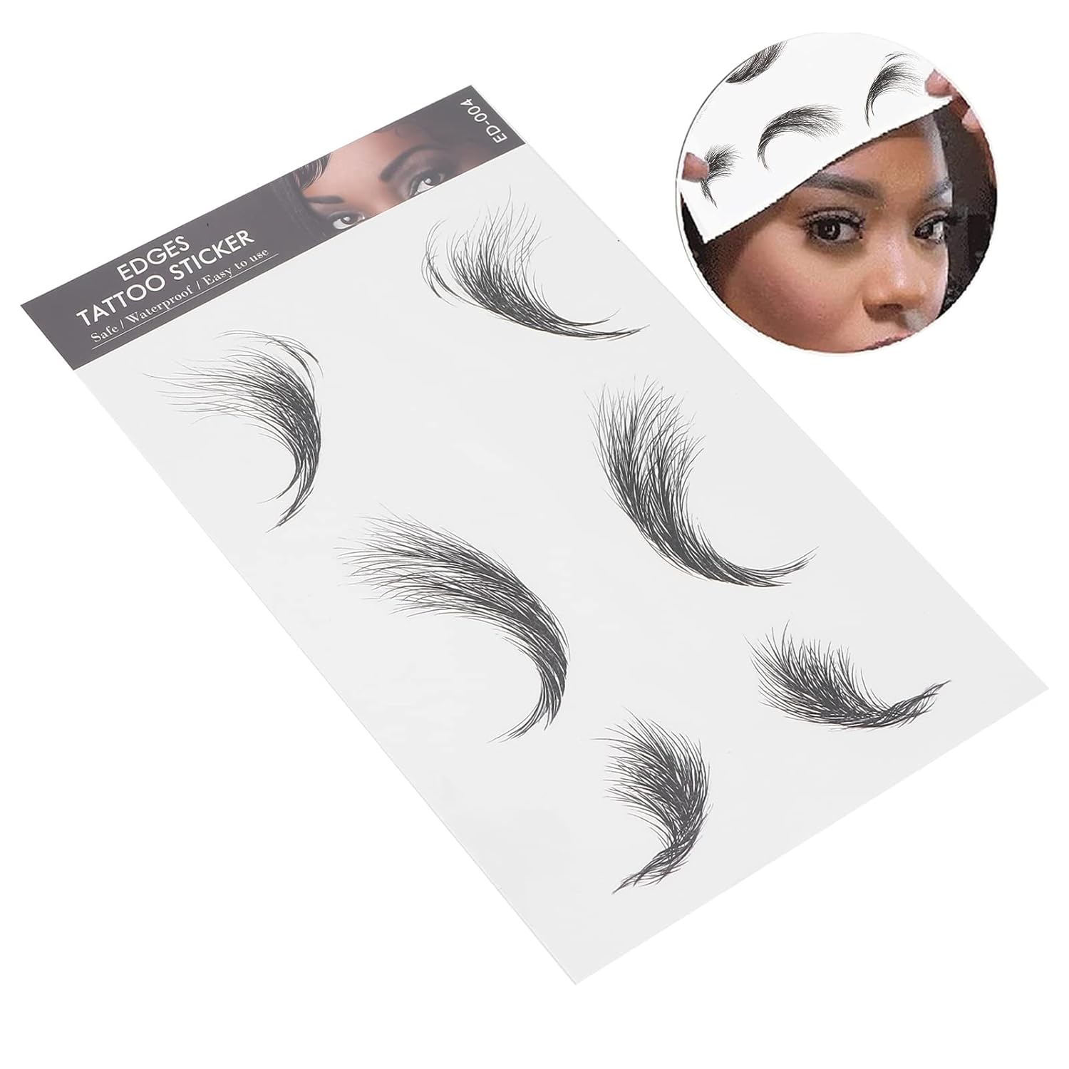 Adhesivo de tatuaje para el cabello, adhesivo temporal para el cabello, calcomanías de línea de cabello, peinados de mujer, tatuaje, tatuaje de