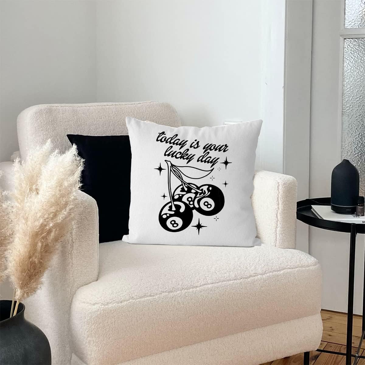 Fundas de almohada Cherry de 8 bolas de 18 x 18 pulgadas, fundas de almohada modernas de cereza para sofá, cama, dormitorio, niños, almohadas