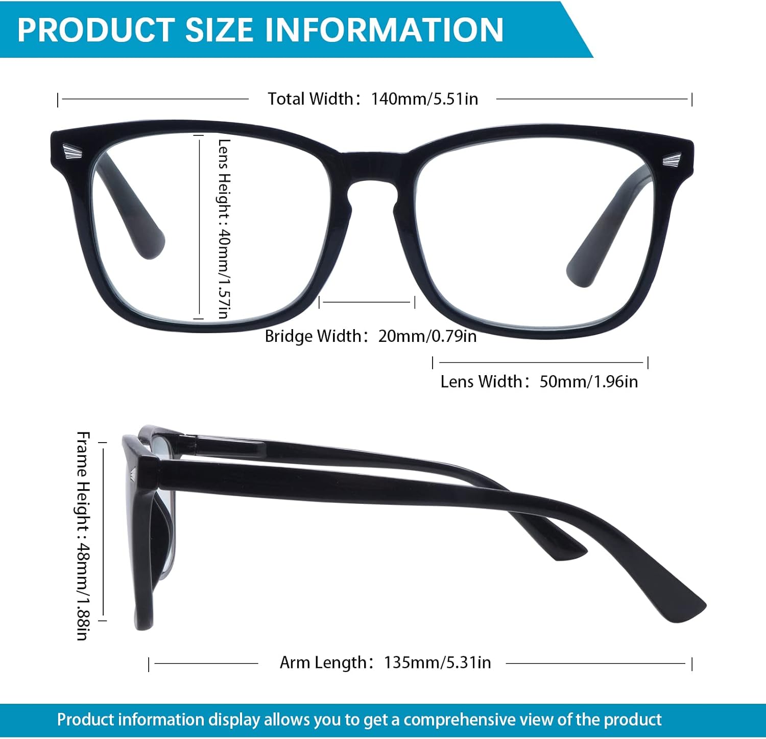 VIDEBLA Paquete de 5 lentes de lectura con bloqueo de luz azul, lectores de bisagra de resorte para mujeres y hombres, anteojos nerd con filtro de