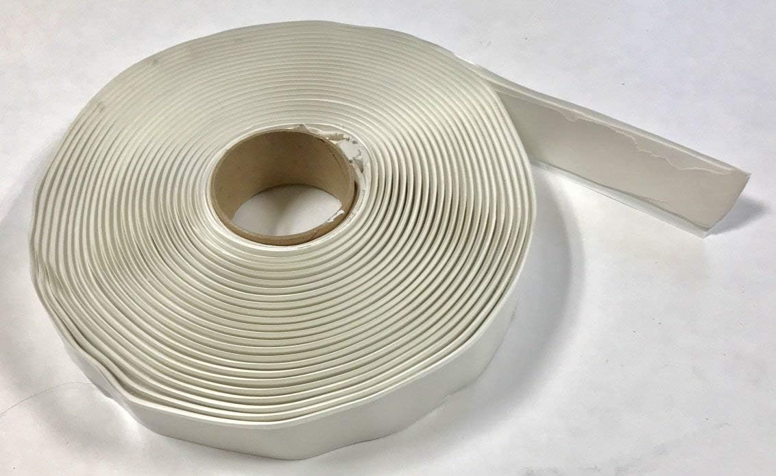 Cinta de butilo blanca de 18 pulgadas x 1 pulgada x 30 pies para casa rodantecasa móvil (rollo individual)1