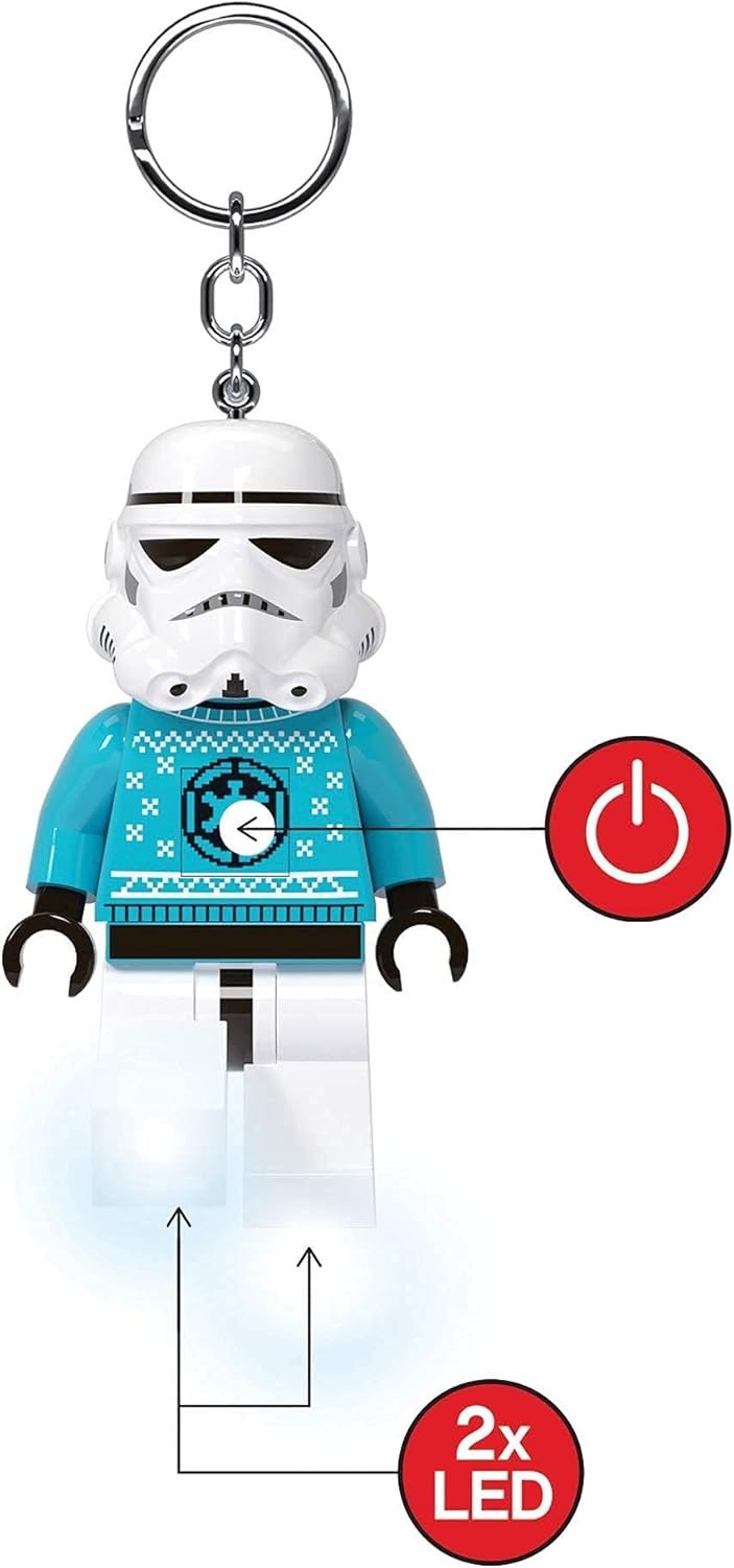 LEGO Star Wars Darth Vader & Stormtrooper – Paquete de llavero de suéter feo, para edades de 6 años en adelante, 2 luces de llavero