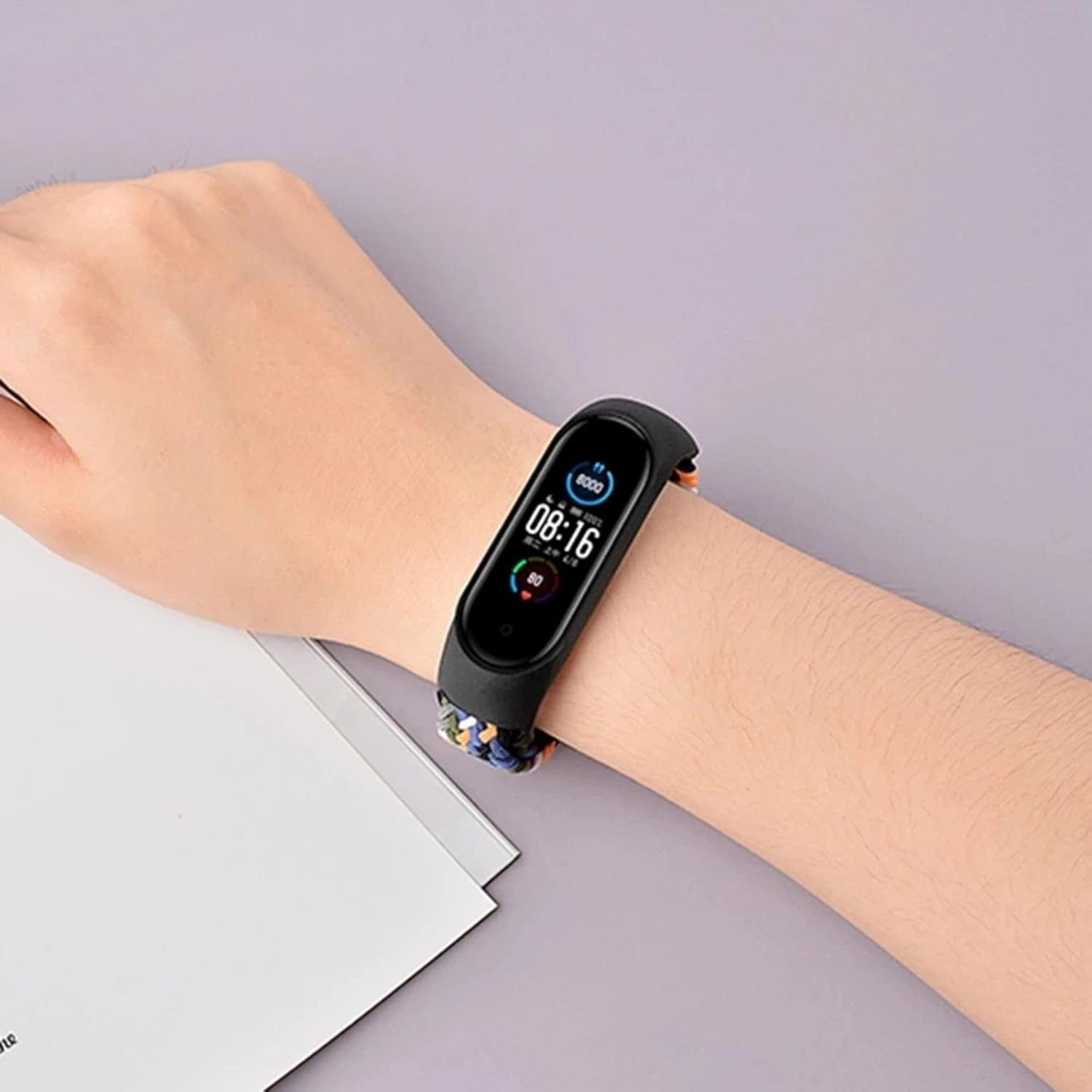 Correa de nailon trenzada multicolor para Mi Band 6, 5, 4, 3, pulsera deportiva Solo Loop Smart Fitness