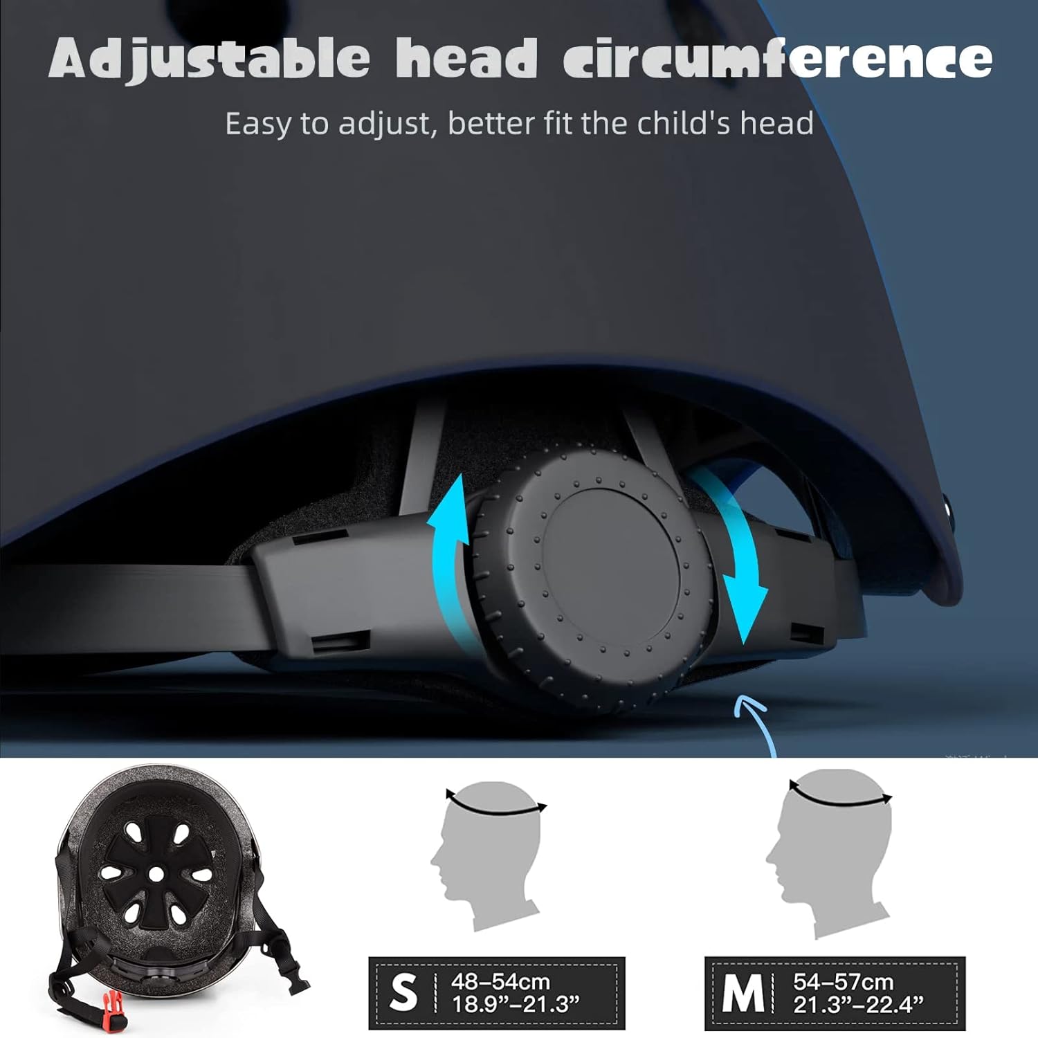 FOOKCIAN Kids Bike Helmet,Toddler Skateboard Helmets for Ages 2-3-5-8-14 Years Boys Girls with Knee and Elbow Pads Wrist Guards fit Roller