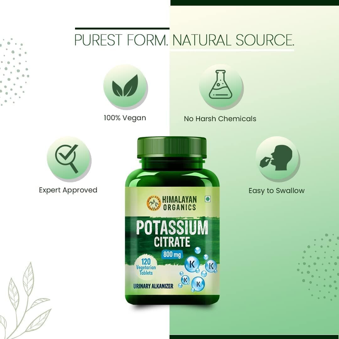 Citrato de potasio 800 mg (120 tabletas vegetales) 100% herbario sin efectos secundarios conocidos – por pharmacylife