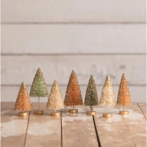 Bethany Lowe Fall in Love Mini botella cepillo árboles en caja, juego de 7 unidades LC1647 Bethany Lowe Fall in Love Mini botella cepillo árboles en caja, juego de 7 unidades LC1647