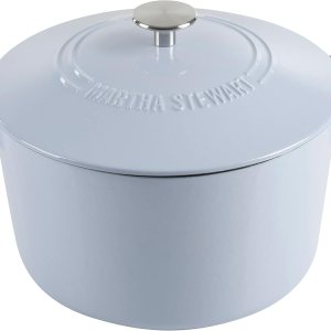 MARTHA STEWART Gatwick – Horno holandés de hierro fundido esmaltado de 7 cuartos de galón, color lavanda MARTHA STEWART Gatwick – Horno holandés de hierro fundido esmaltado de 7 cuartos de galón, color lavanda