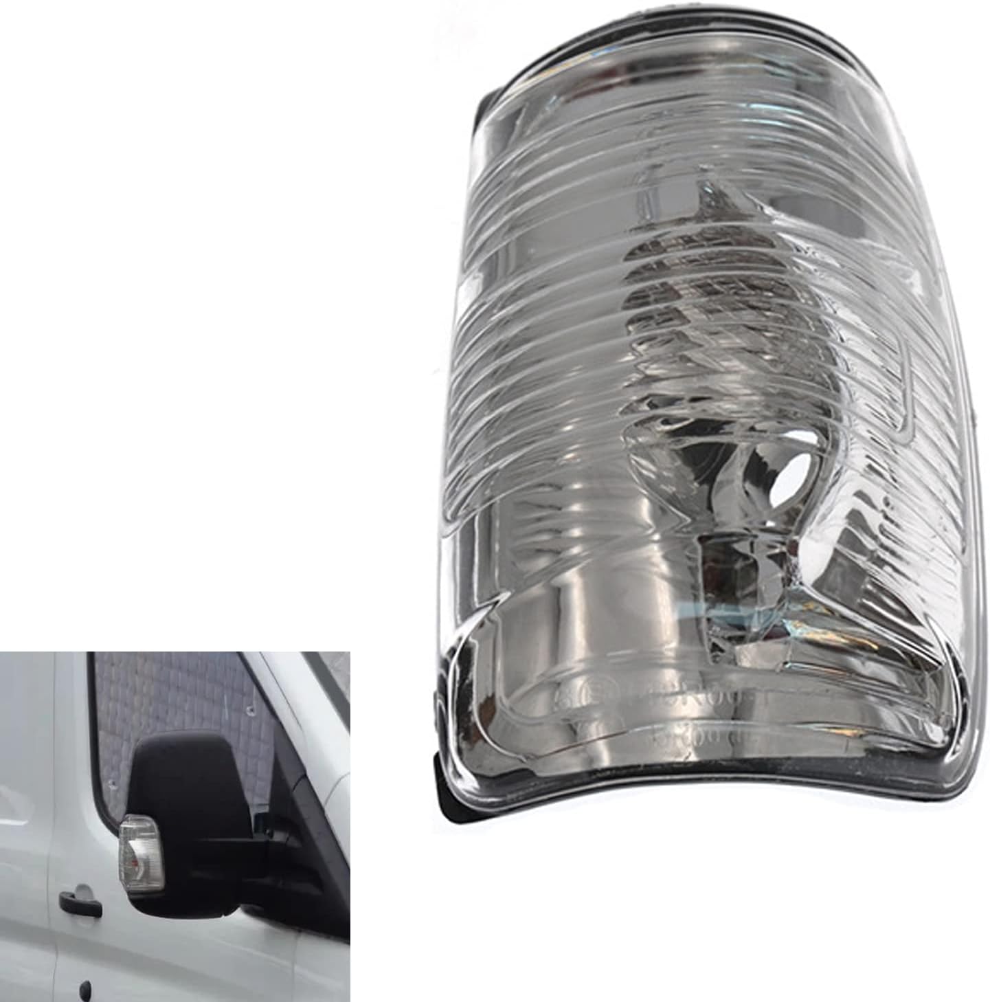 Cubiertas de luz para espejo retrovisor lateral de automóvil compatibles con Ford Transit T150 250 350 2015 2016 2017 2018 2019 2020 2021 MK8 2014