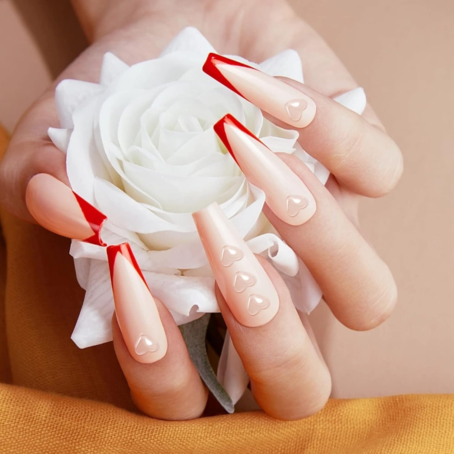 200 dijes de arte de uñas de corazón transparente, diamantes de imitación de corazón 3D de tamaño mixto para uñas, gemas de corazón para uñas