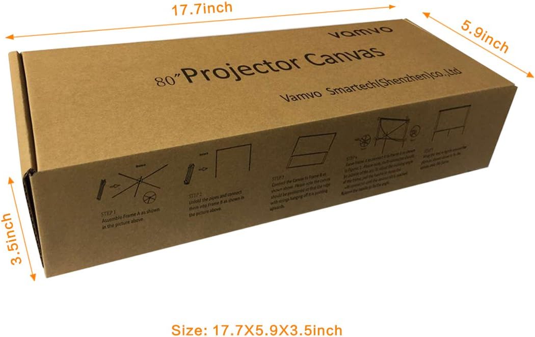 Vamvo - Pantalla de proyección plegable portátil de 120 pulgadas pantalla de proyección 169 HD 4K para interiores y exteriores pantalla de películas - Imagen 9