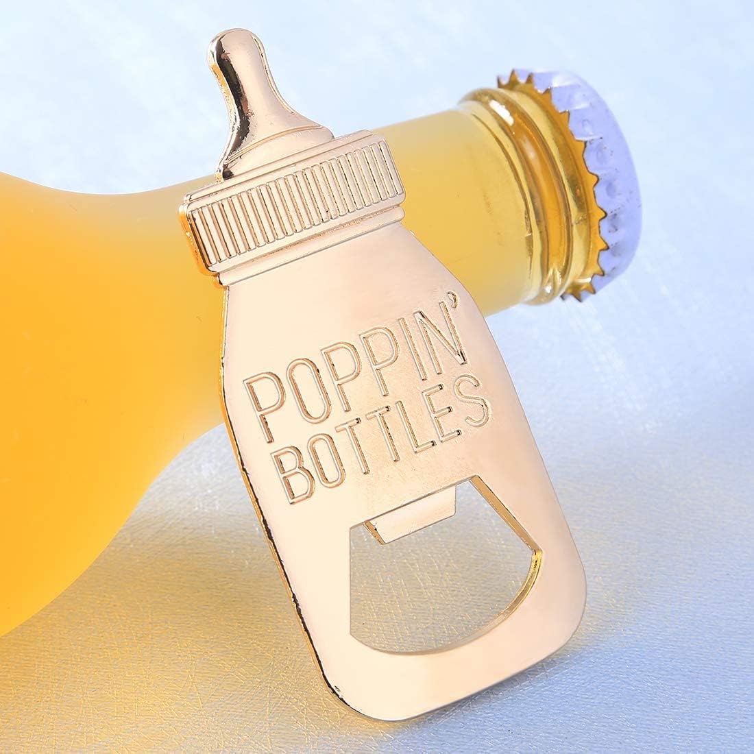 Juego de 18 abridores de botellas para baby shower, recuerdos de decoración de baby shower, abrebotellas con exquisita caja de regalo utilizada para
