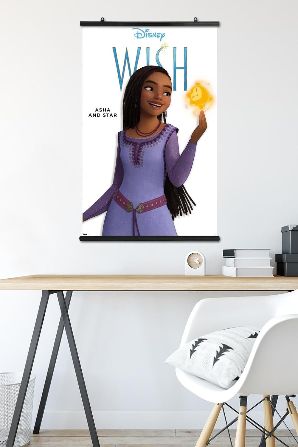 Trends International Disney Wish – Póster de pared Asha Feature Series, 22.37 x 34.00 pulgadas, paquete de póster y clip prémium