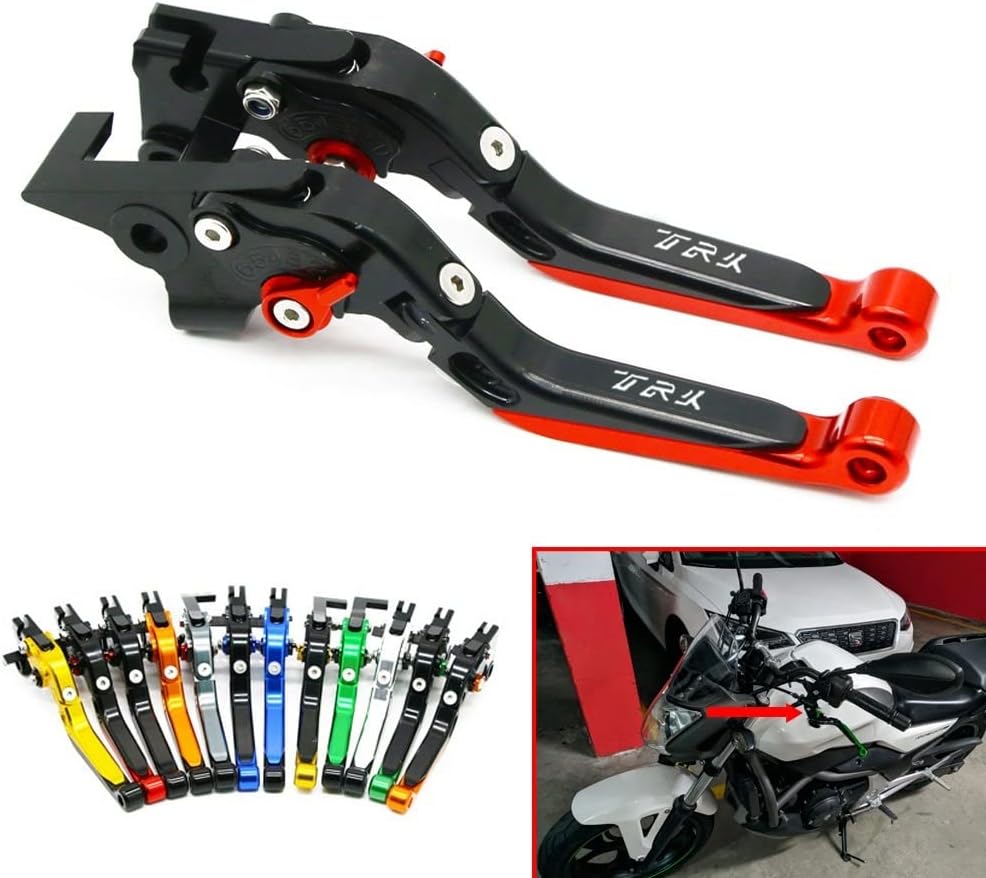 M para Benelli Jinpeng 502 TRK502 TRK 502X 2018-2023 motocicleta CNC ajustable extensible manillar palanca de embrague de freno plegable Y (Color
