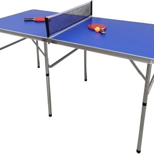 Mesa de tenis de mesa plegable para interiores con red, mesa de juegos de pingpong, fácil de fijar y quitar la red Mesa de tenis de mesa plegable para interiores con red, mesa de juegos de pingpong, fácil de fijar y quitar la red