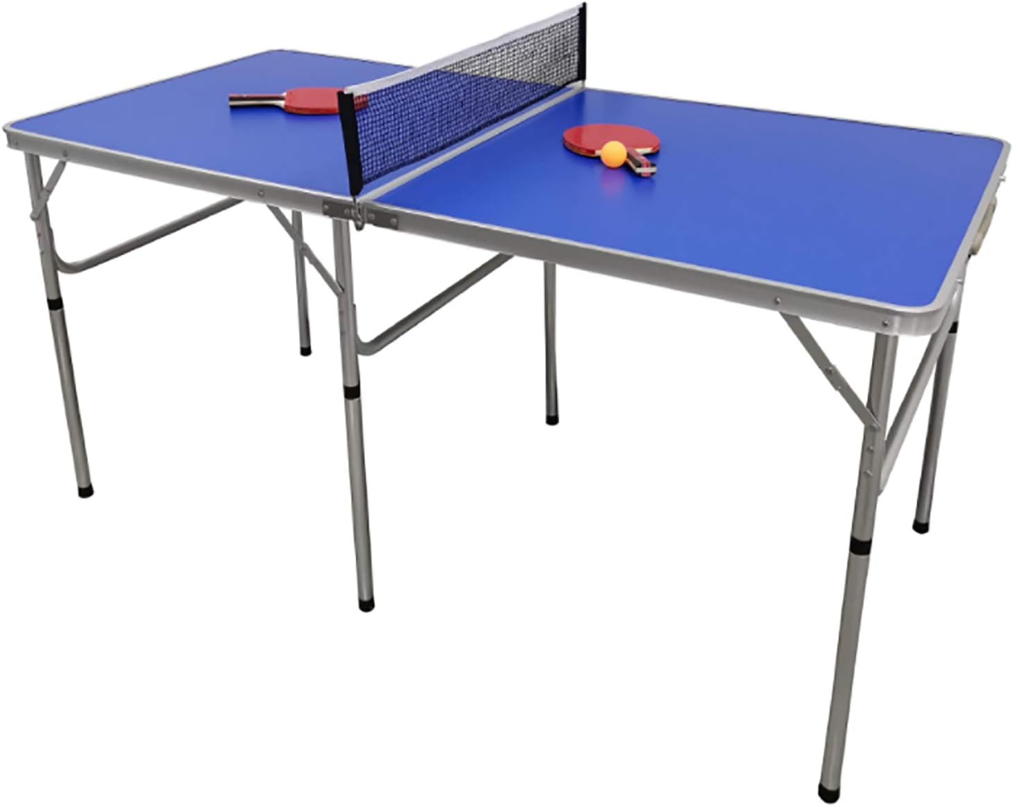 Mesa de tenis de mesa plegable para interiores con red, mesa de juegos de pingpong, fácil de fijar y quitar la red