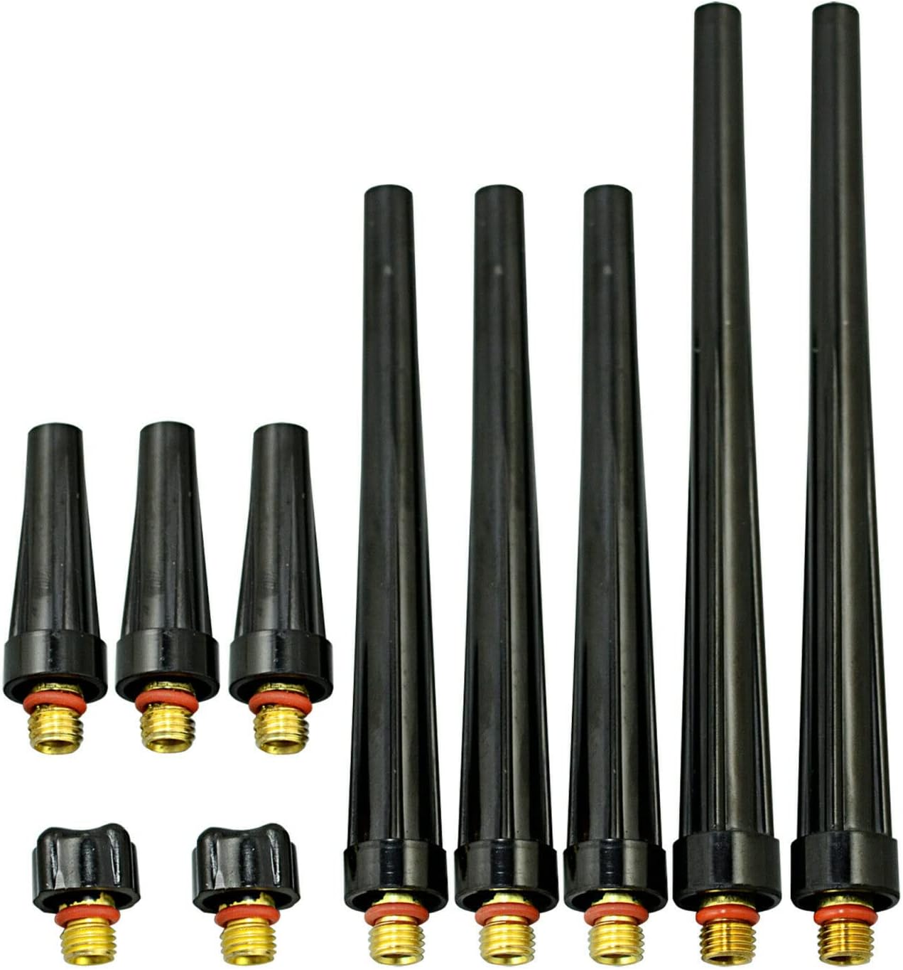 RIVERWELD TIG Tapas traseras largas medianas cortas 41V24 41V35 41V33 Fit SR PDA DB WP 9 20 25 TIG soldadura antorcha 10 unids