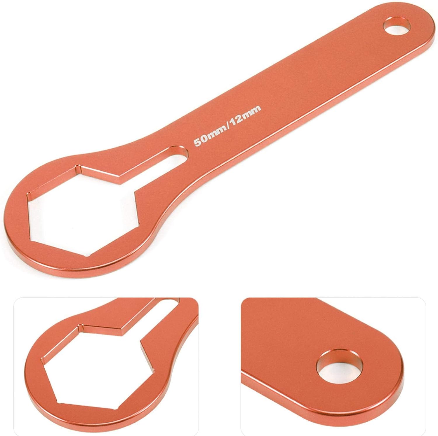 Llave de horquilla, 0.197 in Motor Amortiguador Suspensión Horquilla Llave Herramienta Ajuste para 125 15 25 35 45 55 sx xcwp (naranja)