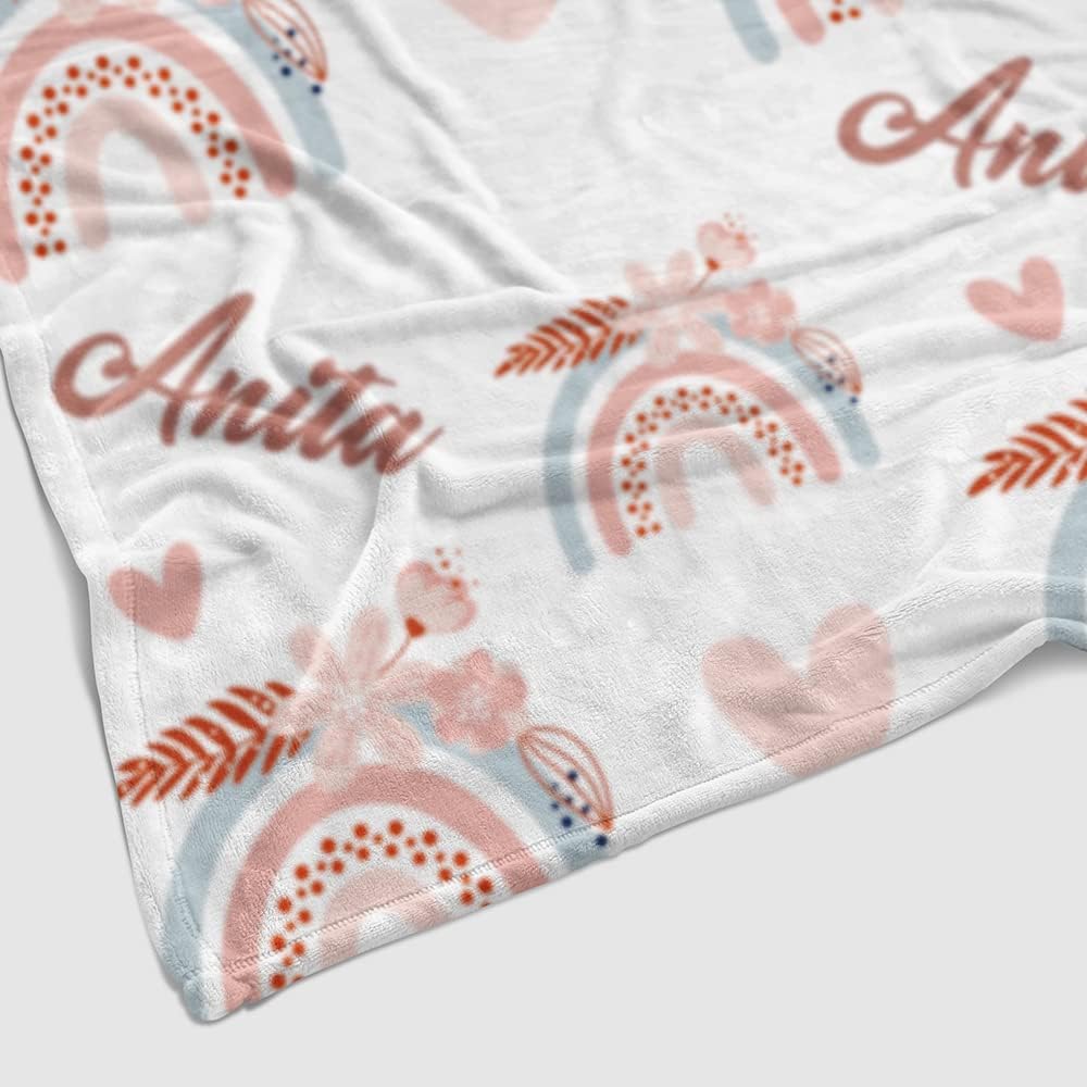 Manta personalizada de princesa con nombre, manta personalizada para niños, mantas personalizadas como regalo de niña para cumpleaños y día de San