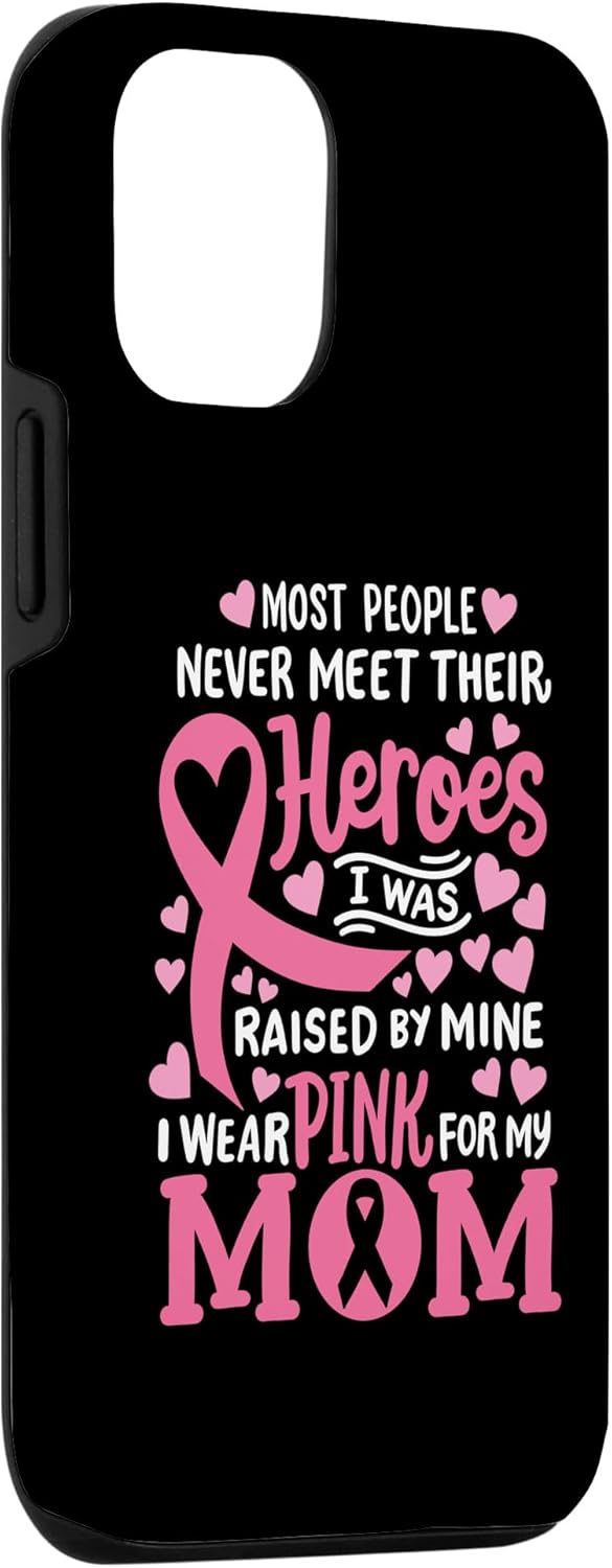 iPhone 13 Concientización sobre el cáncer de mama desgaste rosa para mi mamá apoyo niños caso