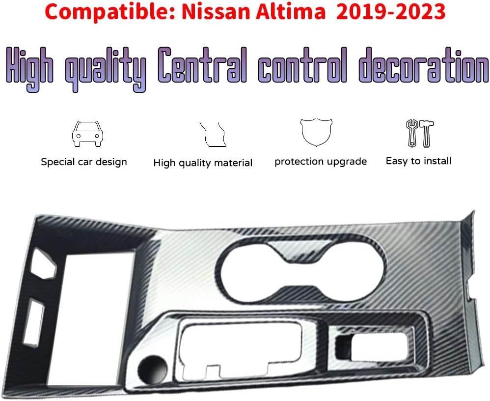 Accesorios interiores personalizados, 1 unidad para Nissan Altima 2019, 2020, 2021, 2022 2023, cubierta de consola central de ABS, caja de cambios,
