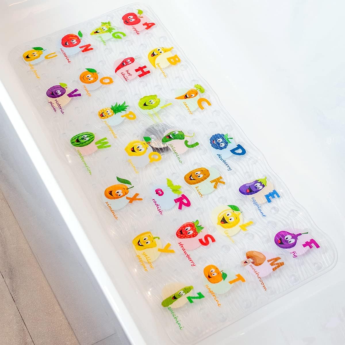 Tapetes de baño para niños pequeños, antideslizantes, de dibujos animados, grandes, antideslizantes, para suelo, 35 x 15, lavables a máquina, tamaño