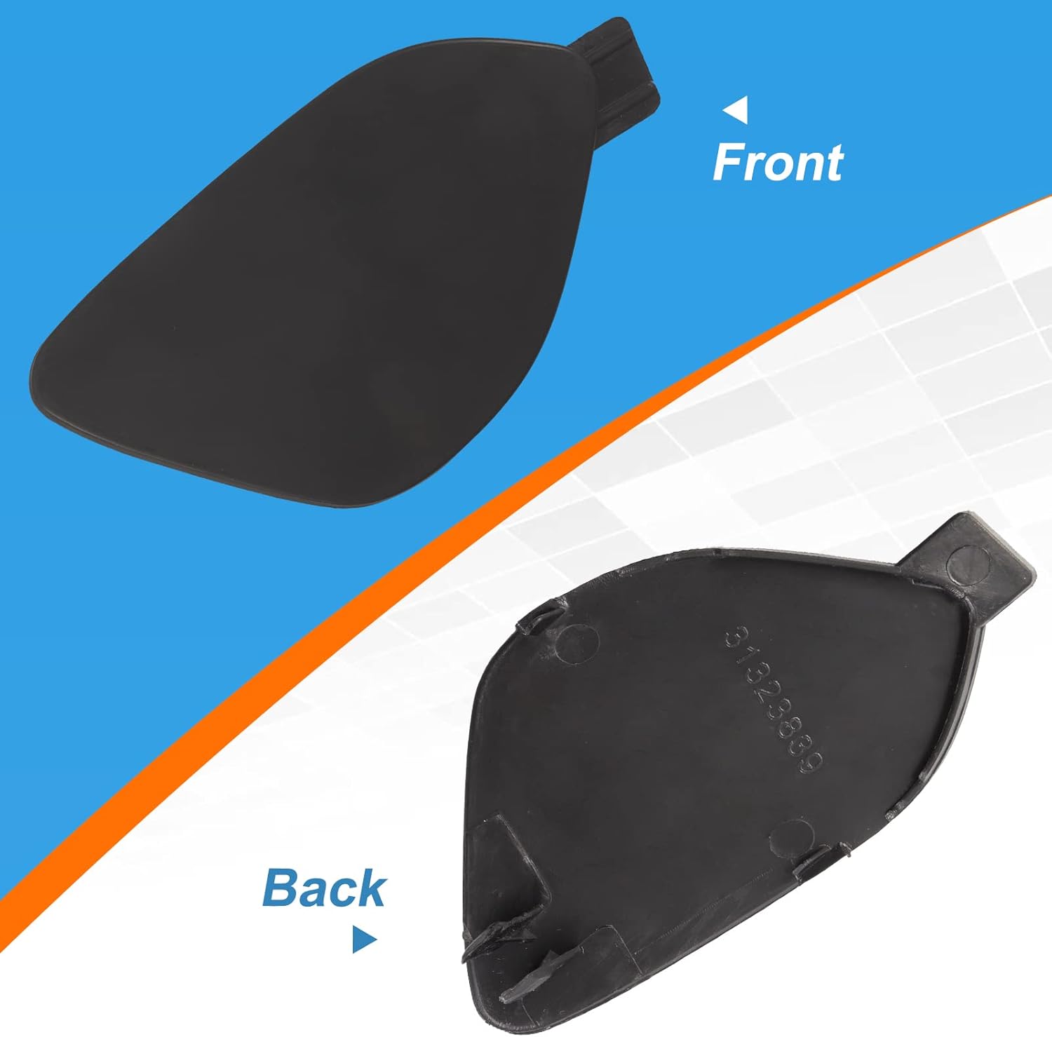 Cubierta de gancho de remolque para parachoques delantero, tapa de ojo de remolque para Volvo S60 S60L V60 2014 2015 2016 2017 2018 39820294