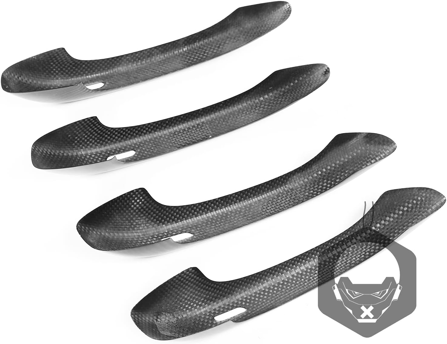 Accesorios interiores de coche Fibra de carbono real Exterior manija de puerta Trim para Porsche Macan 14-20 modelos (con agujero de detección)