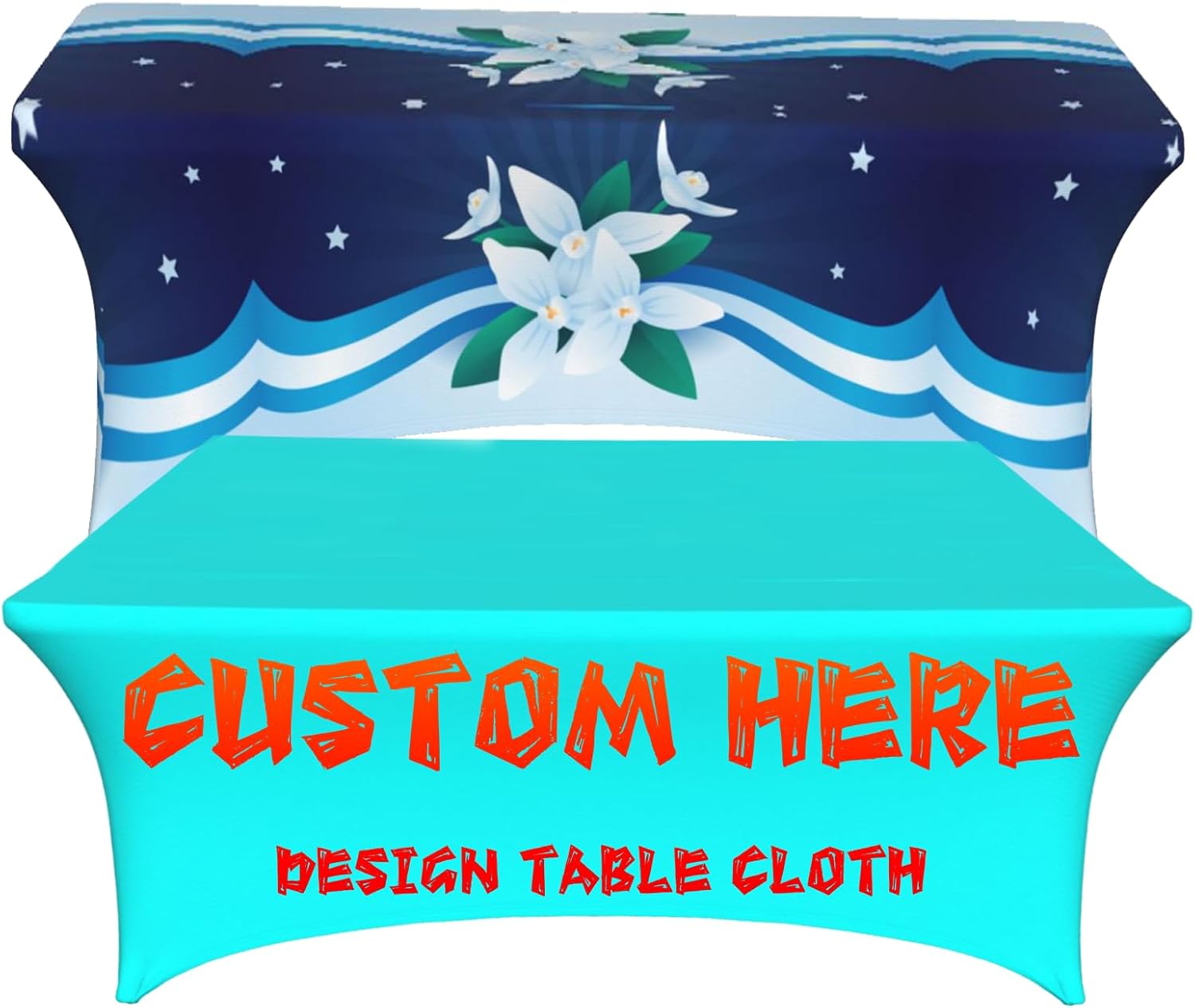 Mantel personalizado con logotipo, mantel elástico personalizable, añade tu foto personalizada, imagen a la moda, personalizable con logotipo para