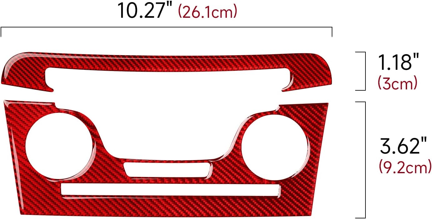 BRMYL Coche aire acondicionado interruptor de volumen central control calcomanías para 2011 2012 2013 2014 Dodge cargador accesorios fibra carbono