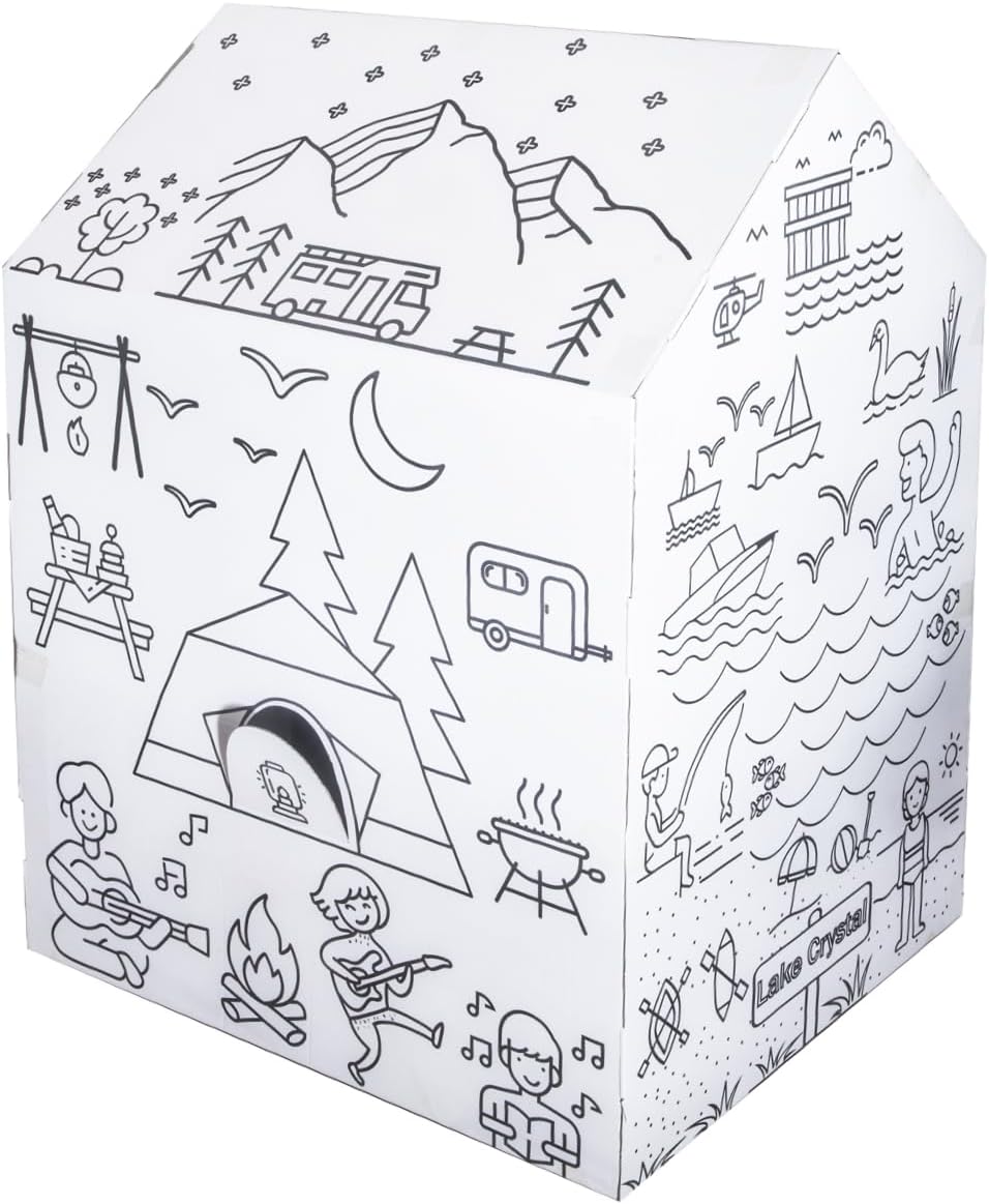 “My Camping Adventure” Colorea tu propia casa de juegos – Abraza la emoción y la alegría de acampar en Lakefront by The Mountain., El mejor arte y
