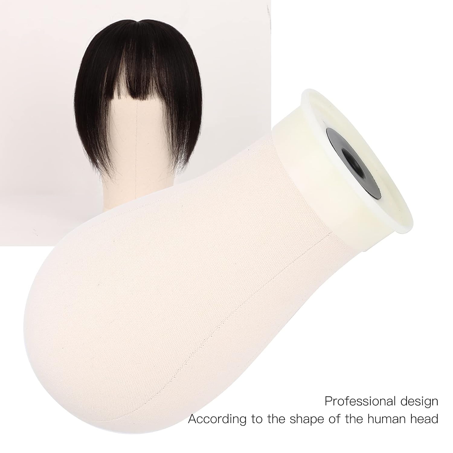 Cabeza de maniquí de lona de corcho de 21 a 22 pulgadas, cabeza de lona de corcho para pelucas, para hacer pelucas, práctica de estilo, maniquí de