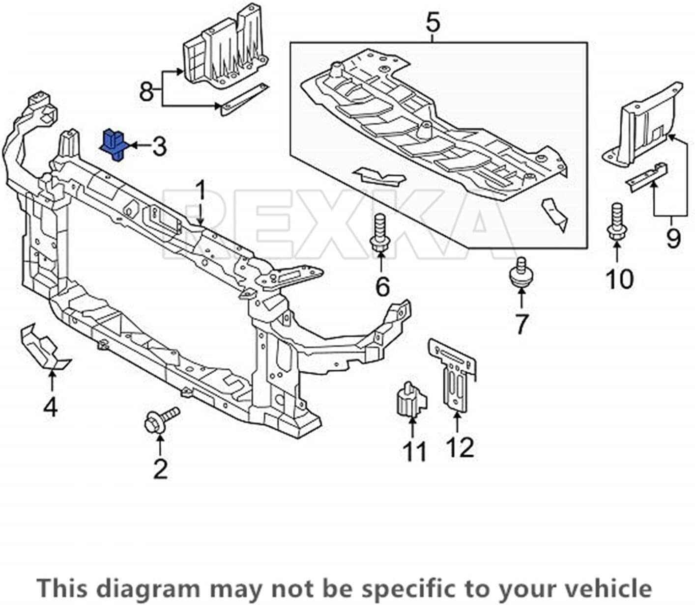 Rexka 20 unids soporte tronco tapa capó clip de varilla de apoyo para Hyundai Kia 81174-21000
