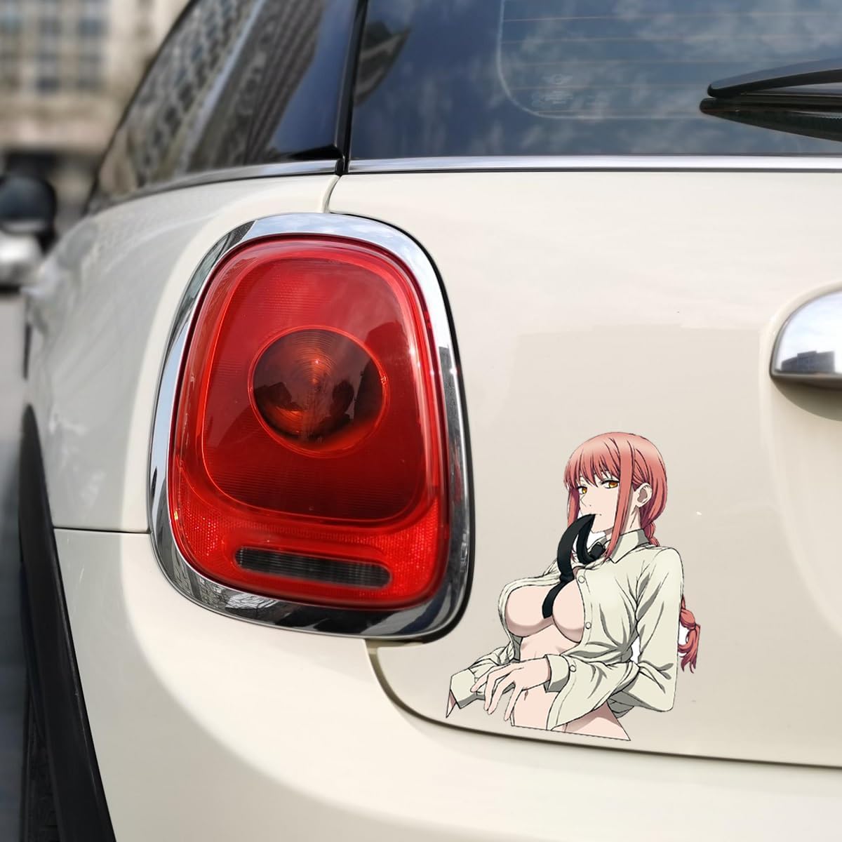 MOTYD – Makima – Calcomanías de coche para anime, sexy, niñas, parachoques, ventana, maletero, motocicleta, accesorios de automóvil, calcomanías de