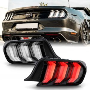 ACANII – Para 2015-2021 Ford Mustang Estilo Euro LED Señal secuencial Tubo Blanco Luces Traseras Luces Traseras Par Izquierdo+Derecho ACANII – Para 2015-2021 Ford Mustang Estilo Euro LED Señal secuencial Tubo Blanco Luces Traseras Luces Traseras Par Izquierdo+Derecho