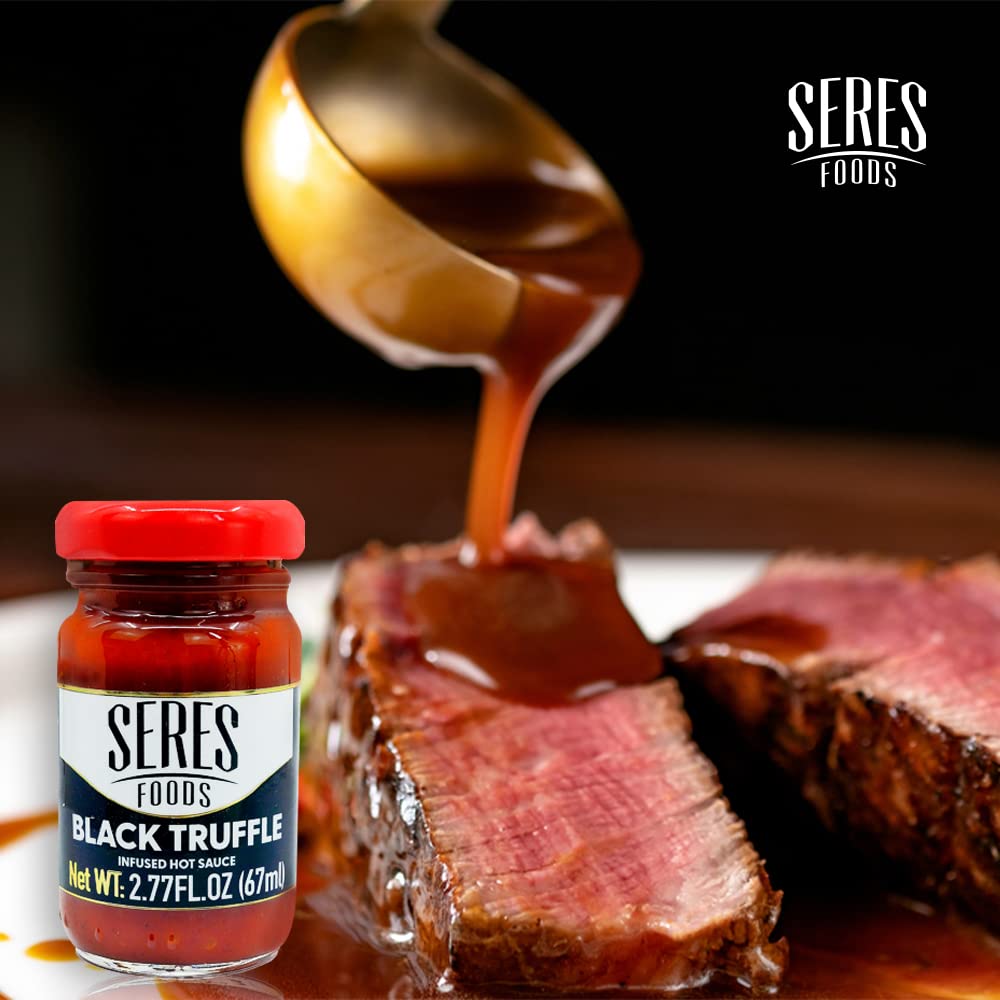 Seres Foods World Sauces – Juego de regalo  Botellas de vidrio de 2.77 onzas líquidas, paquete de 8, variedad de sabores incluyendo Habanero Extra,