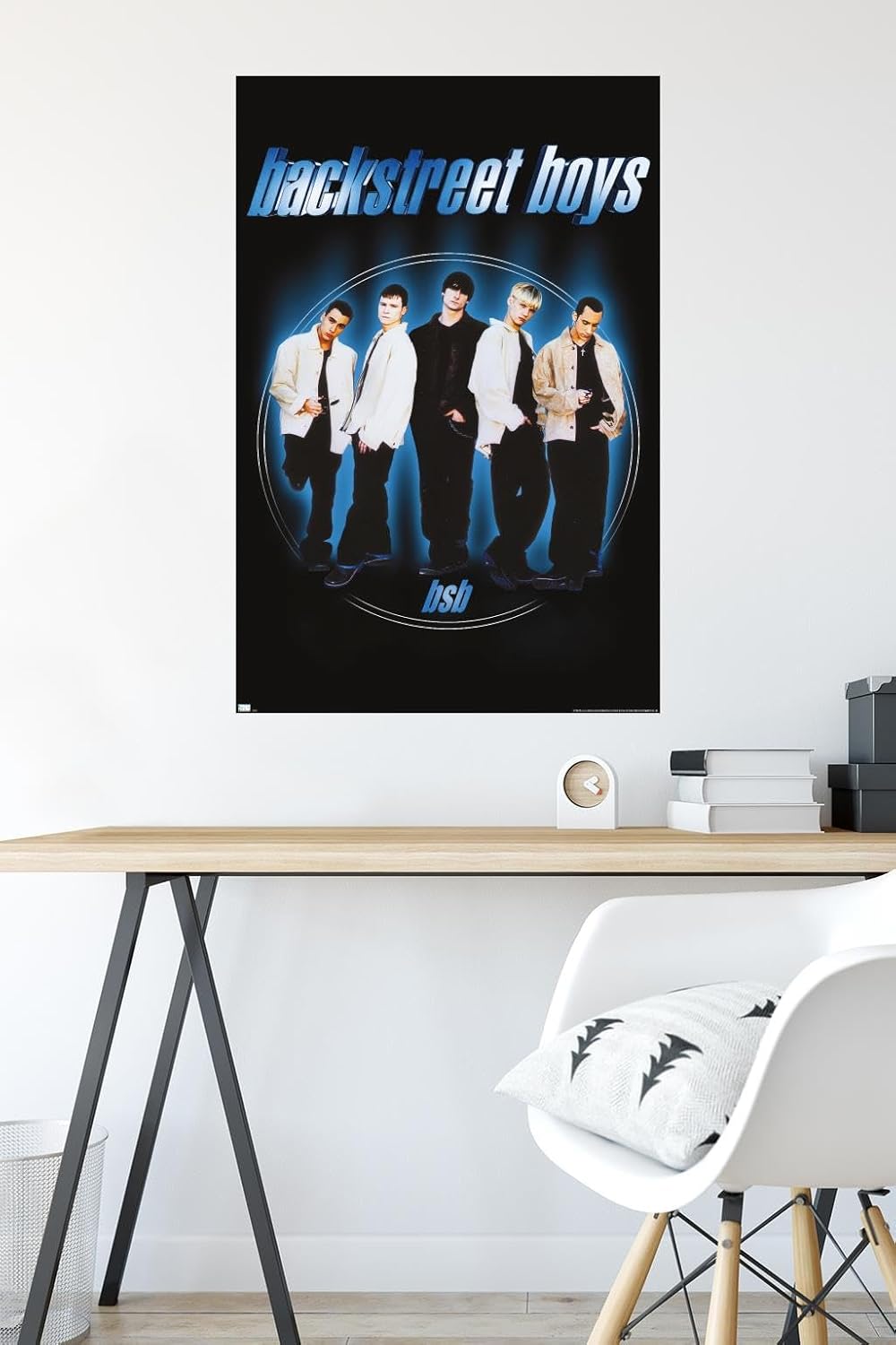 Trends International Backstreet Boys – Póster de pared circular, 22.37 x 34.00 pulgadas, paquete de póster y montaje prémium
